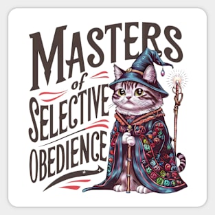 Masters of Selective Obedience Cute Kittens Sticker